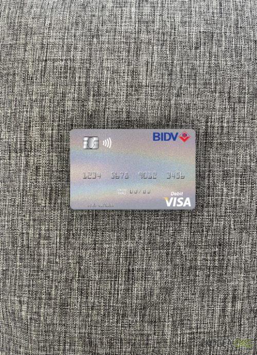 Vietnam BIDV visa carte de débit photolook recto